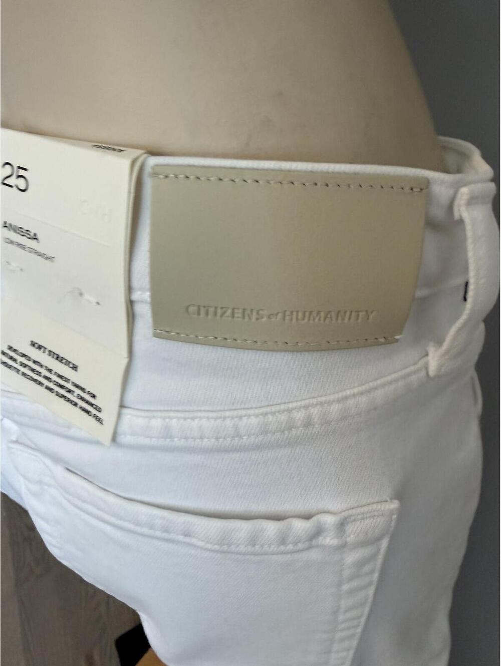 NWT Citizens of Humanity Anissa Straight Leg Jeans White Size 25 - Picture 9 of 13